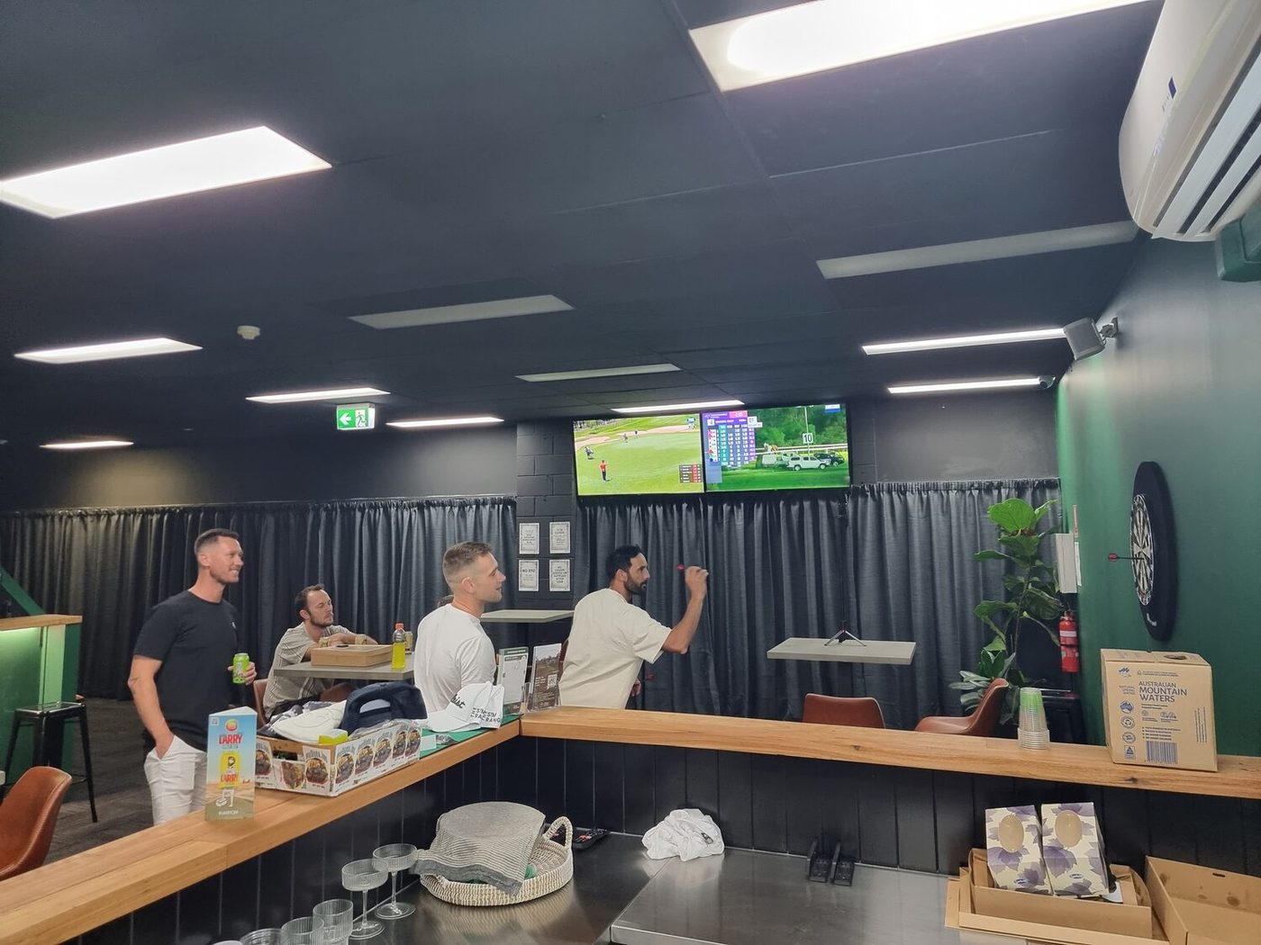 The licensed bar at The Sim Range