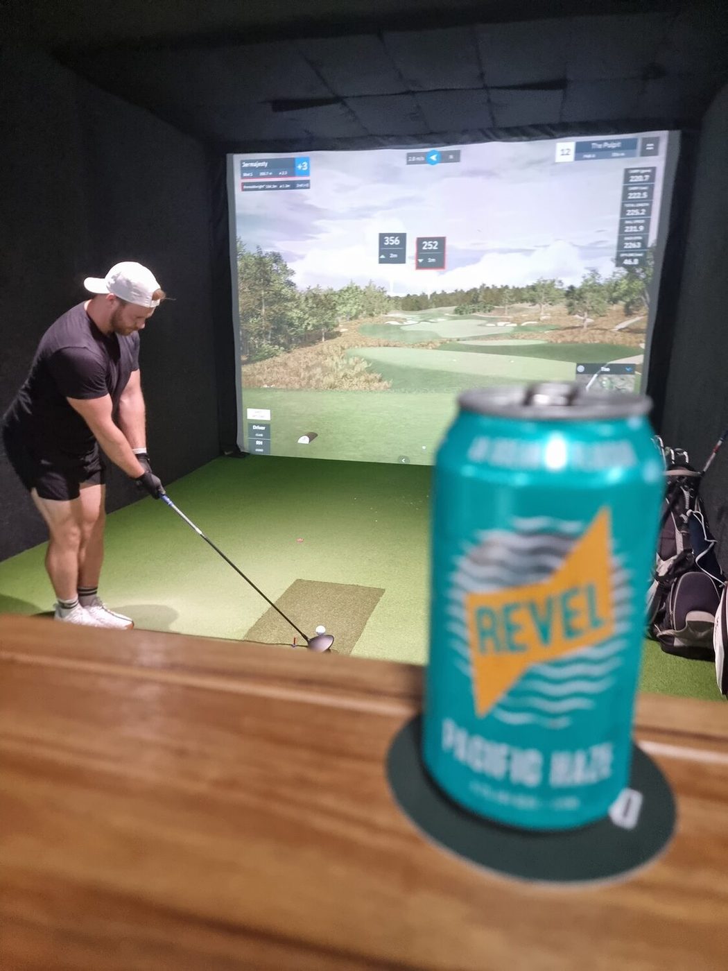 Drinks at The Sim Range bar